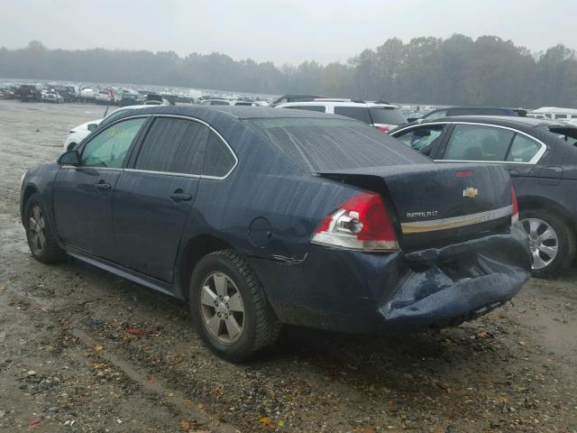 2G1WT57N091313978 - 2009 CHEVROLET IMPALA 1LT BLUE photo 3