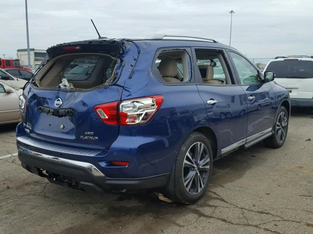 5N1DR2MM2HC641673 - 2017 NISSAN PATHFINDER BLUE photo 4