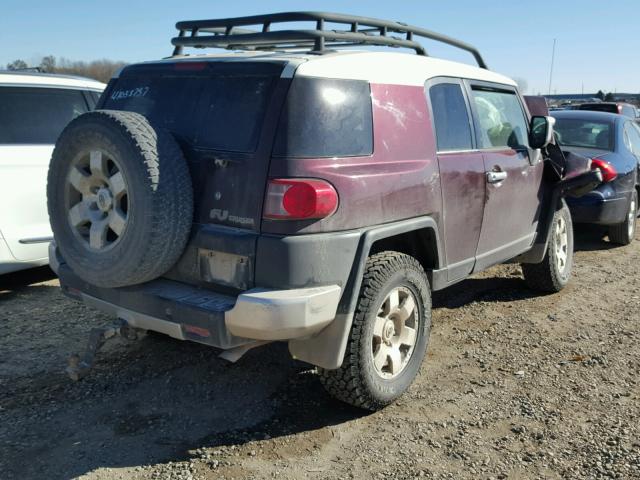 JTEBU11F070024827 - 2007 TOYOTA FJ CRUISER MAROON photo 4