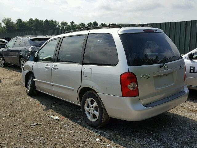 JM3LW28A920300991 - 2002 MAZDA MPV WAGON SILVER photo 3