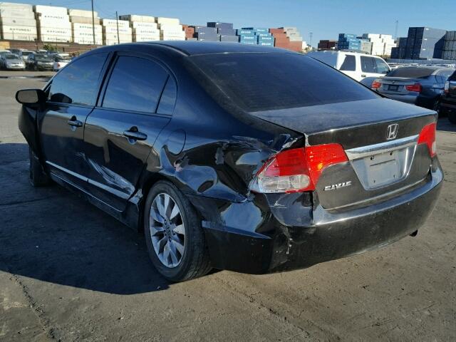 2HGFA16859H508355 - 2009 HONDA CIVIC EX BLACK photo 3