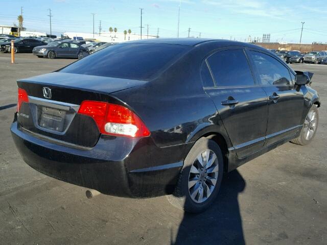 2HGFA16859H508355 - 2009 HONDA CIVIC EX შავი ფოტო 4