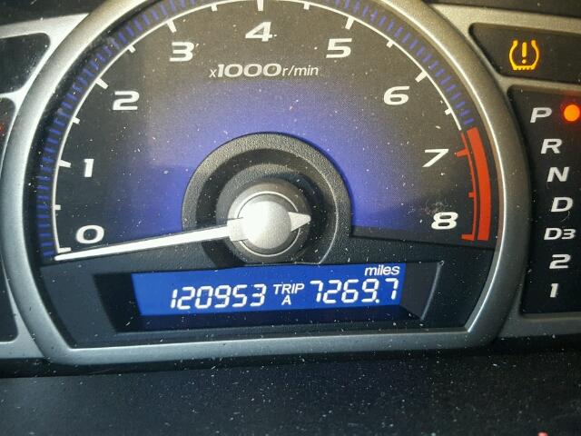 2HGFA16859H508355 - 2009 HONDA CIVIC EX შავი ფოტო 8