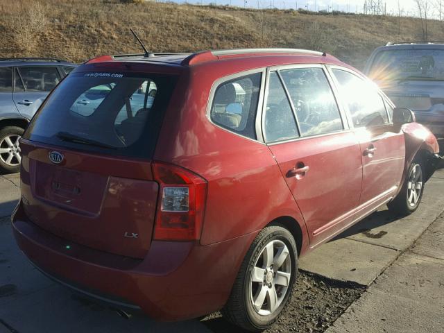 KNAFG525877030342 - 2007 KIA RONDO BASE RED photo 4