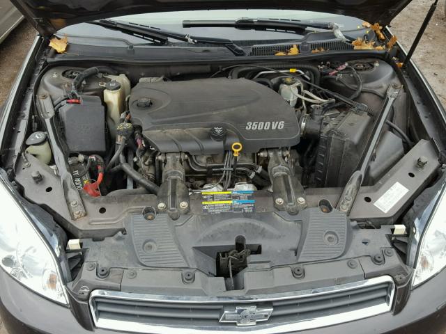 2G1WT58K989281519 - 2008 CHEVROLET IMPALA LT CHARCOAL photo 7