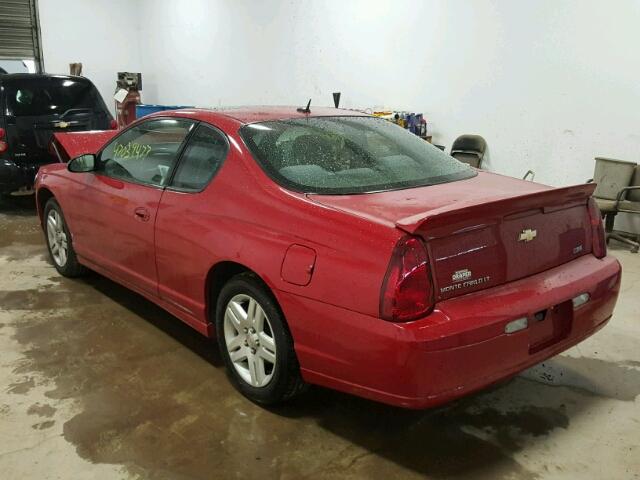 2G1WK15K379383655 - 2007 CHEVROLET MONTE CARL RED photo 3