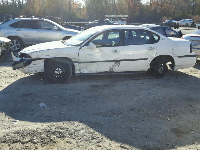 2G1WF55K749349144 - 2004 CHEVROLET IMPALA WHITE photo 10