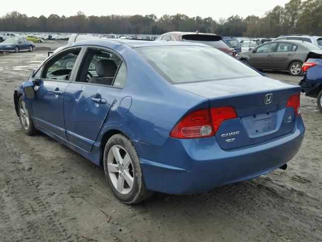 1HGFA16808L021565 - 2008 HONDA CIVIC EX BLUE photo 3