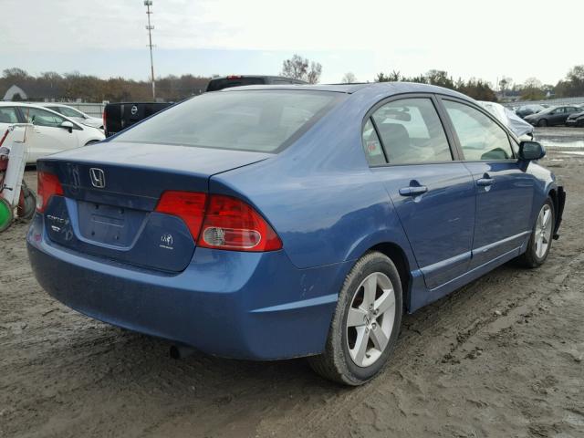 1HGFA16808L021565 - 2008 HONDA CIVIC EX BLUE photo 4