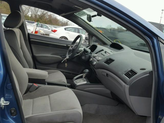 1HGFA16808L021565 - 2008 HONDA CIVIC EX BLUE photo 5