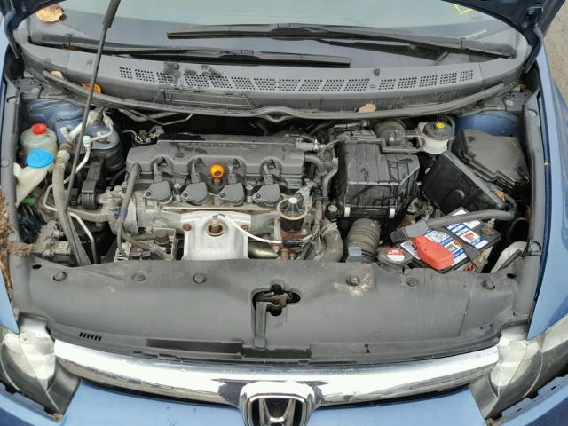 1HGFA16808L021565 - 2008 HONDA CIVIC EX BLUE photo 7