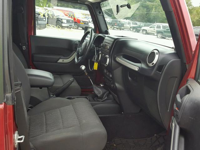 1C4AJWAG2CL186174 - 2012 JEEP WRANGLER S RED photo 5