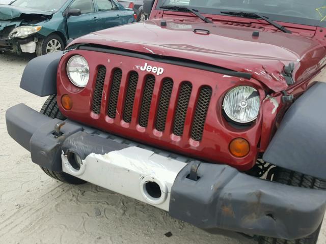 1C4AJWAG2CL186174 - 2012 JEEP WRANGLER S RED photo 9