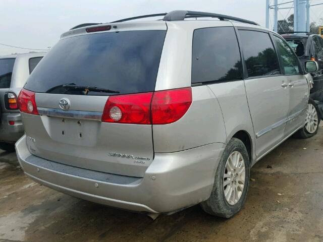 5TDBK22C58S020761 - 2008 TOYOTA SIENNA XLE SILVER photo 4