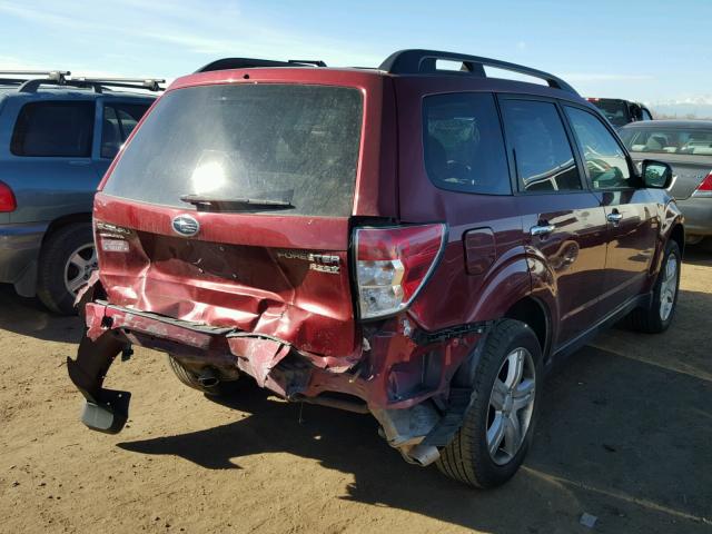 JF2SH6DC0AH757929 - 2010 SUBARU FORESTER 2 MAROON photo 4