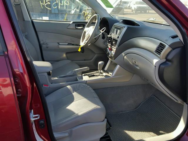 JF2SH6DC0AH757929 - 2010 SUBARU FORESTER 2 MAROON photo 5