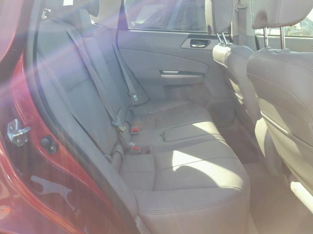 JF2SH6DC0AH757929 - 2010 SUBARU FORESTER 2 MAROON photo 6