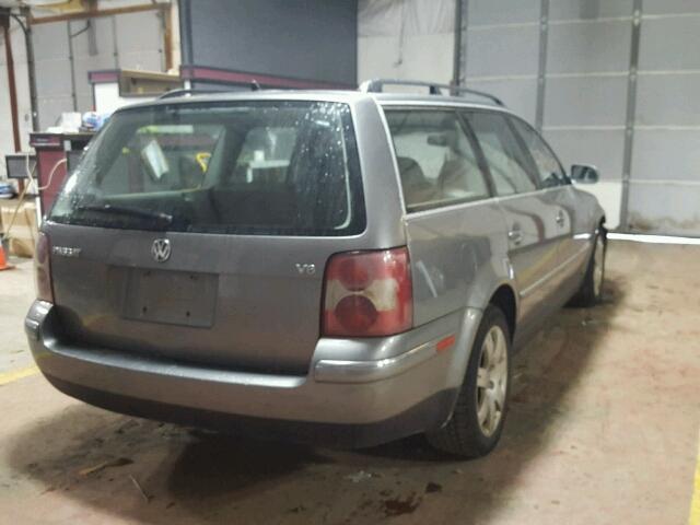 WVWWH63BX3E411917 - 2003 VOLKSWAGEN PASSAT GLX GRAY photo 4