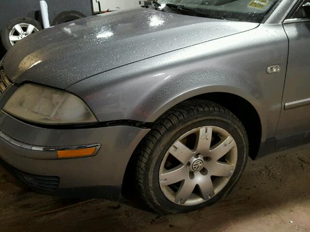 WVWWH63BX3E411917 - 2003 VOLKSWAGEN PASSAT GLX 灰色 照片 9