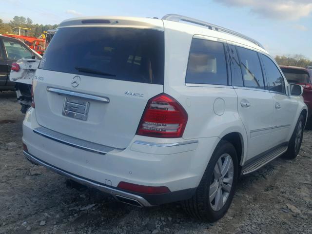 4JGBF7BE8AA620594 - 2010 MERCEDES-BENZ GL 450 4MA WHITE photo 4