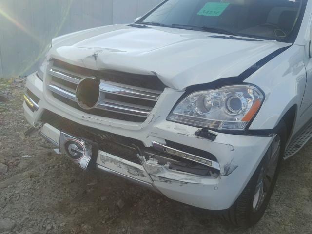 4JGBF7BE8AA620594 - 2010 MERCEDES-BENZ GL 450 4MA WHITE photo 9