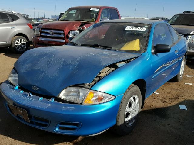 1G1JC1242Y7134148 - 2000 CHEVROLET CAVALIER TEAL photo 2