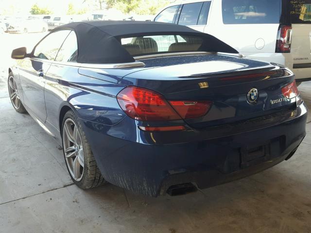 WBALZ5C51CDX64702 - 2012 BMW 650 XI BLUE photo 3