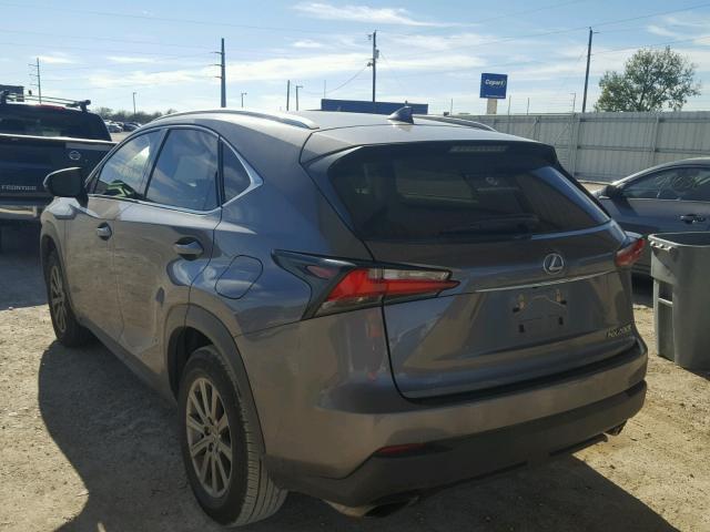 JTJYARBZ1G2038459 - 2016 LEXUS NX 200T GRAY photo 3