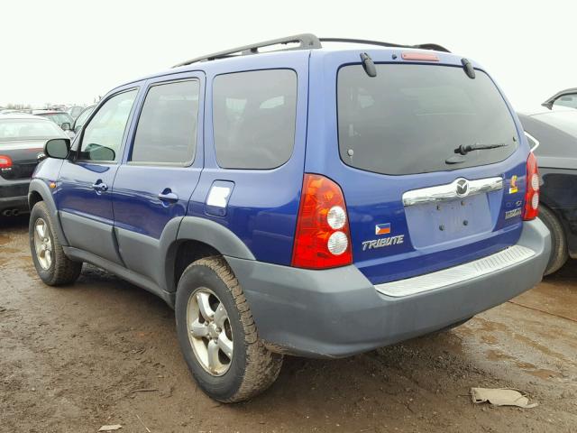 4F2YZ92Z45KM11180 - 2005 MAZDA TRIBUTE I BLUE photo 3