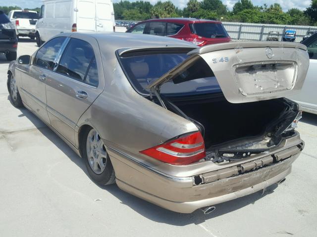 WDBNG70J71A143878 - 2001 MERCEDES-BENZ S 430 GOLD photo 3