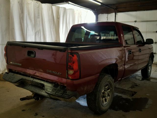 2GCEK13T441373077 - 2004 CHEVROLET SILVERADO MAROON photo 4