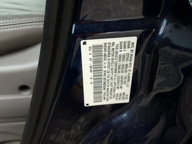 5FNRL18074B054346 - 2004 HONDA ODYSSEY EX BLUE photo 10