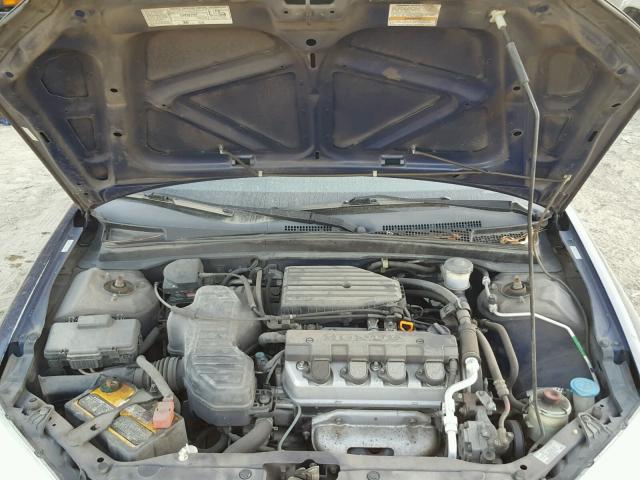 2HGES16585H595905 - 2005 HONDA CIVIC LX BLUE photo 7