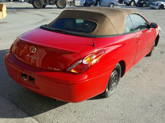 4T1FA38P44U036309 - 2004 TOYOTA CAMRY SOLA RED photo 4