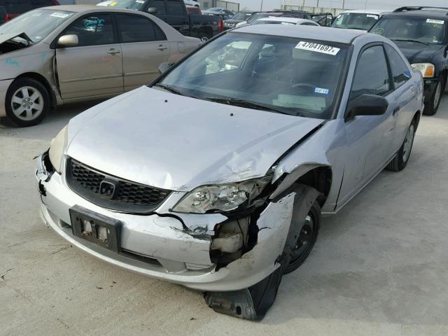 1HGEM22165L071318 - 2005 HONDA CIVIC DX V GRAY photo 2