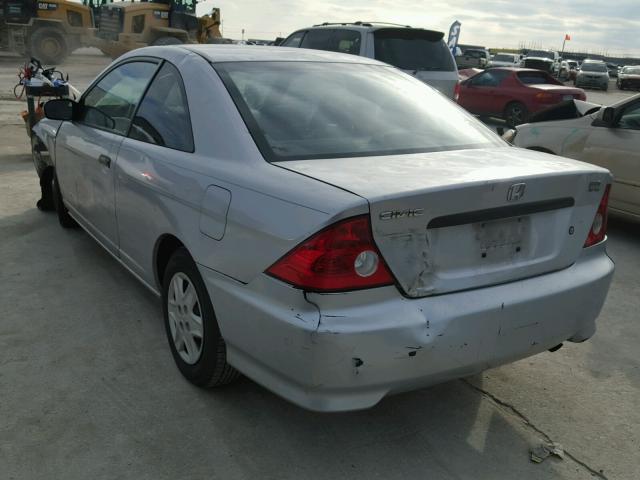 1HGEM22165L071318 - 2005 HONDA CIVIC DX V GRAY photo 3