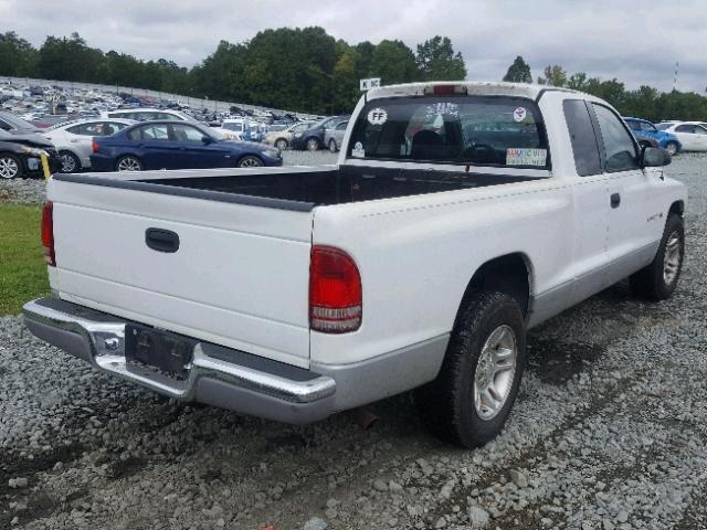 1B7GL22X11S178419 - 2001 DODGE DAKOTA WHITE photo 4