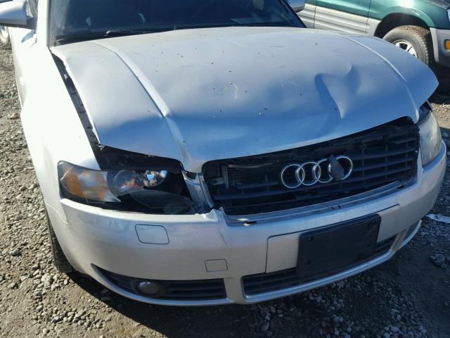 WAUAC48H85K009146 - 2005 AUDI A4 1.8 CAB SILVER photo 9