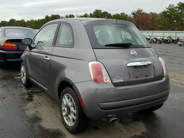 3C3CFFAR7DT689544 - 2013 FIAT 500 POP GRAY photo 3