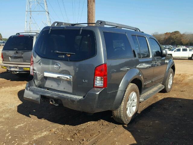 5N1AR18W26C630470 - 2006 NISSAN PATHFINDER SILVER photo 4