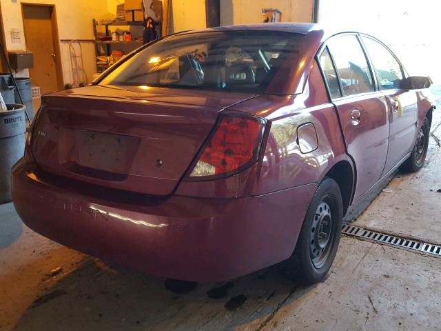 1G8AJ52F24Z158111 - 2004 SATURN ION LEVEL RED photo 4