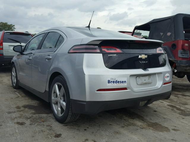 1G1RA6E44CU105701 - 2012 CHEVROLET VOLT SILVER photo 3