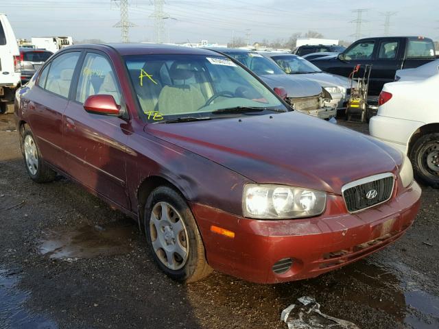 KMHDN45D21U101696 - 2001 HYUNDAI ELANTRA GL MAROON photo 1