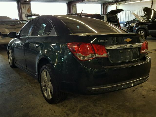 1G1PG5SB3E7148303 - 2014 CHEVROLET CRUZE LTZ GREEN photo 3