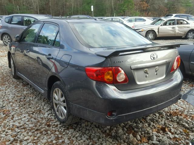 2T1BU4EE3AC269139 - 2010 TOYOTA COROLLA BA GRAY photo 3