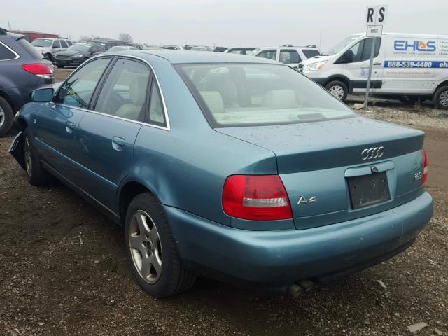 WAUED28D7XA236319 - 1999 AUDI A4 2.8 QUA TEAL photo 3