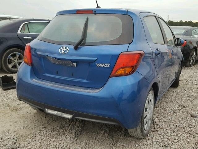 VNKKTUD30GA069083 - 2016 TOYOTA YARIS L BLUE photo 4