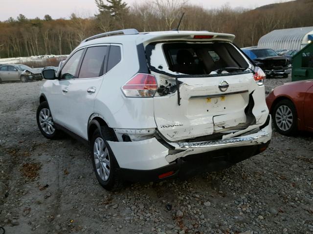 KNMAT2MV7GP655495 - 2016 NISSAN ROGUE S WHITE photo 3