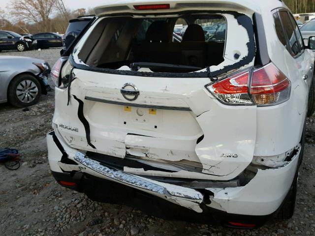 KNMAT2MV7GP655495 - 2016 NISSAN ROGUE S WHITE photo 9