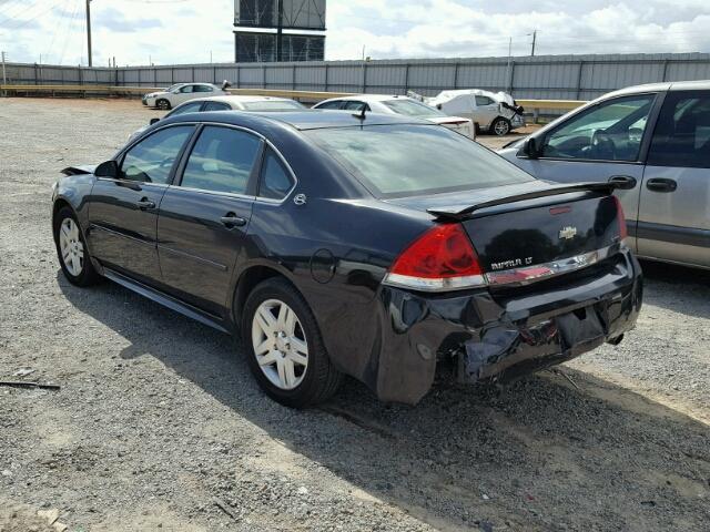 2G1WC57M191163984 - 2009 CHEVROLET IMPALA 2LT BLACK photo 3